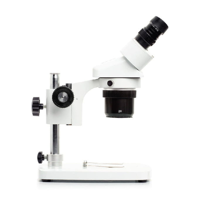 LW Scientific DM Dual Mag Stereoscope on Pole Stand - Side View Profile