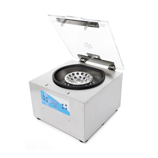 LW Scientific MX5 Centrifuge with 24-Place 15ml Angled Rotor - Lid Open