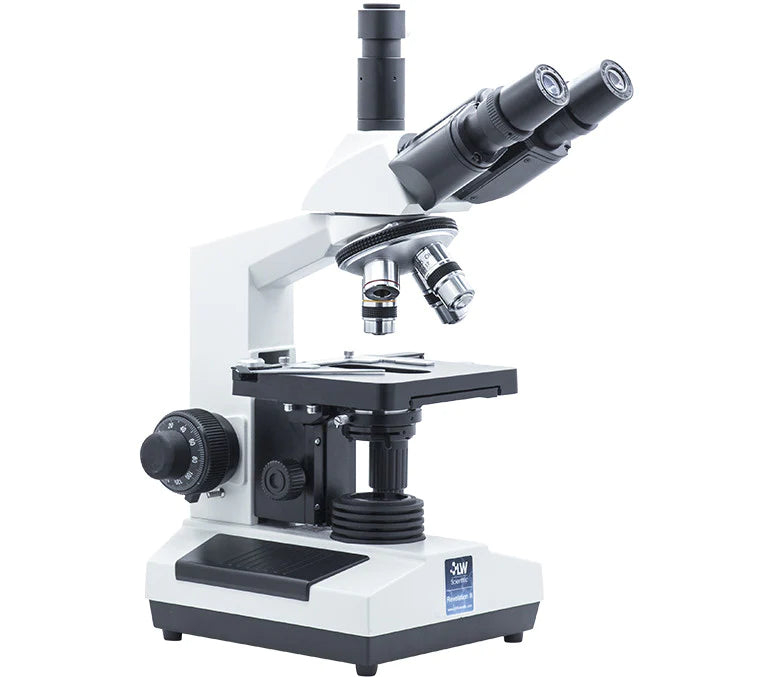 LW Scientific Revelation III DIN - 4 Objective Microscope Trinocular Body