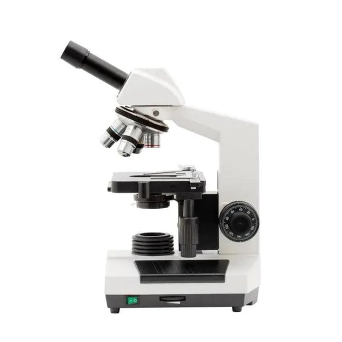 LW Scientific Revelation III Monocular Microscope with 4 DIN Achromatic Objectives - Side View Profile