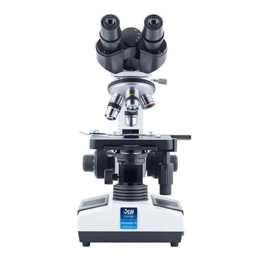 LW Scientific Revelation III Portable USB-Powered Binocular Microscope  - Body Front View Profile