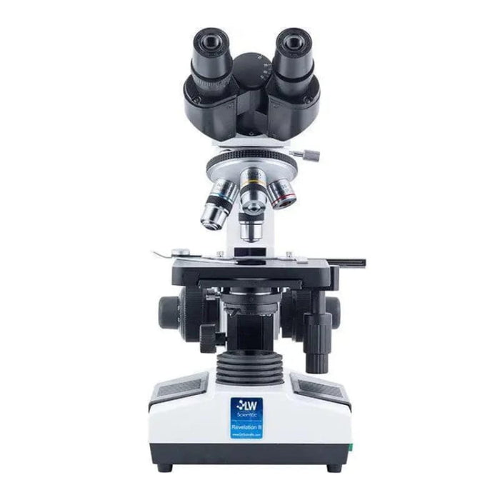 LW Scientific Revelation III Portable USB-Powered Binocular Microscope  - Body Front View Profile