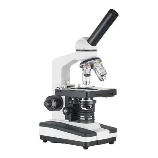 LW Scientific Student PRO - LED with 3 Objectives and Teaching Head Microscope - Body Left Side Profile