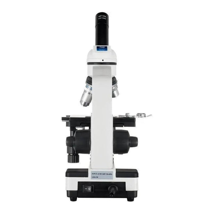 LW Scientific Student Pro LED Microscope with 4 Objectives - Body Back View Profile