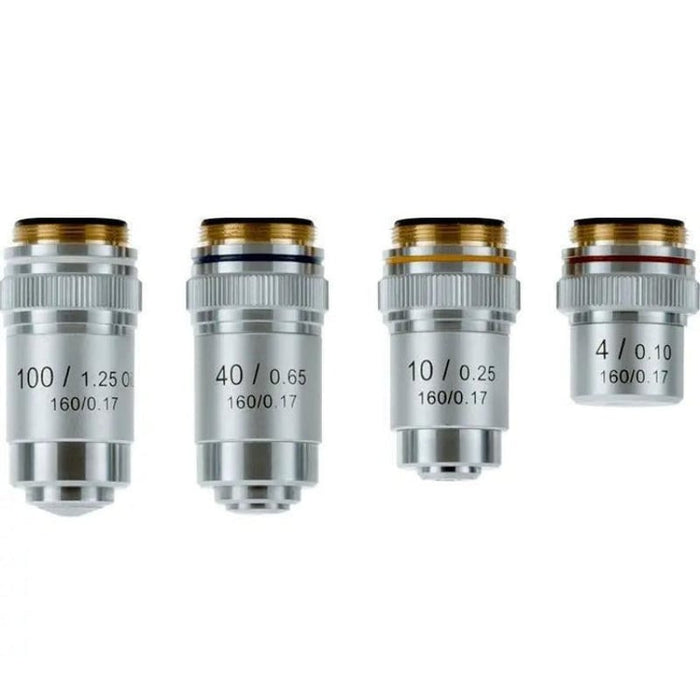 LW Scientific Student Pro LED Microscope with 4 Objectives - Objectives