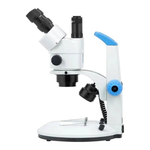 LW Scientific Z4 Zoom System Trinocular Stereoscope on Dual LED Stand - Body Side View Profile