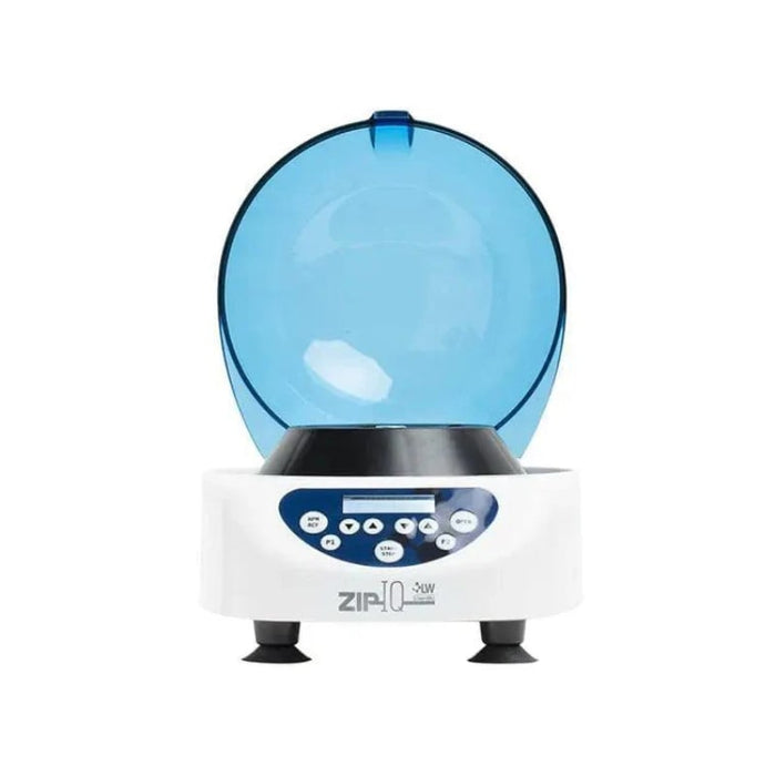 LW Scientific Zip-IQ Test Tube Centrifuge Body Lid Open Front View Profile