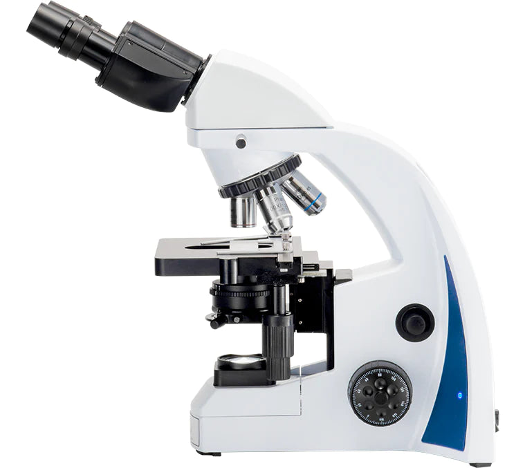 LW Scientific i4 Infinity Plan, 4 Objective Microscope Right Side Profile of Body  