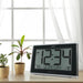 La Crosse Technology 513-05867- INT Jumbo Atomic Wall Clock with Indoor Temp and Humidity Lifestyle Photo on a Table