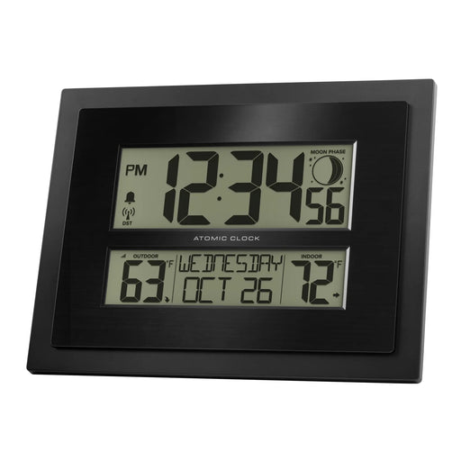 La Crosse Technology 513-75624-INT Atomic Digital Wall Clock Body Side Profile Left
