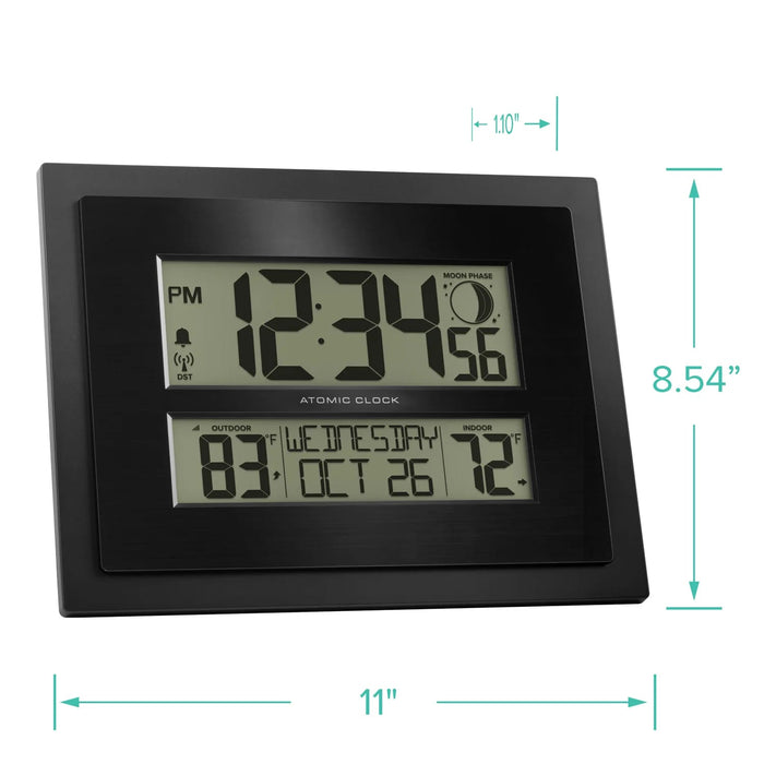 La Crosse Technology 513-75624-INT Atomic Digital Wall Clock Dimensions