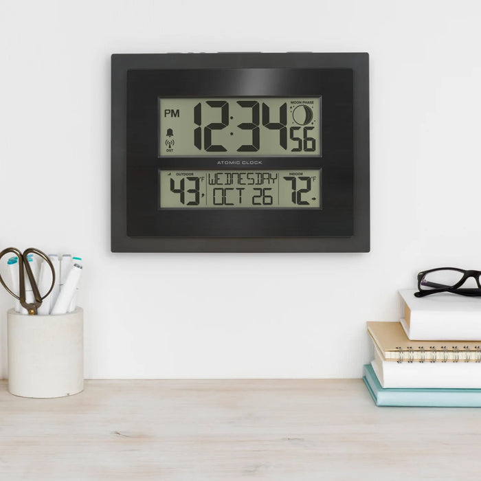 La Crosse Technology 513-75624-INT Atomic Digital Wall Clock On the Wall Indoors