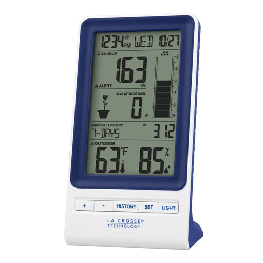 La Crosse Technology 724-1415BL-INT Digital Rain Gauge Body Side Profile Left