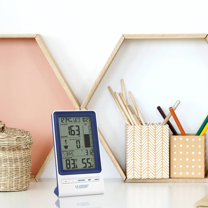 La Crosse Technology 724-1415BL-INT Digital Rain Gauge Lifestyle Photo Indoors