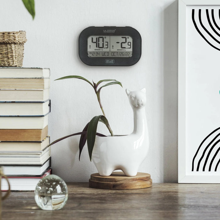 La Crosse Technology Dual Temperature Station with Magnetic Back Indoors