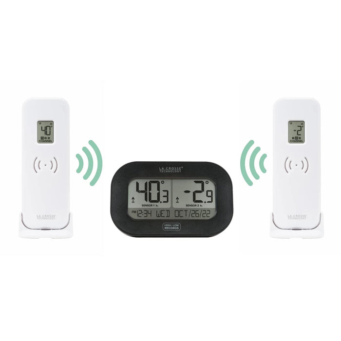 La Crosse Technology Dual Temperature Station with Magnetic Back Sensors