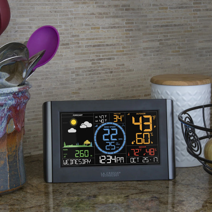 La Crosse Technology V22-WRTH Complete Personal Remote Monitoring Weather Station Lifestyle Photo Indoors