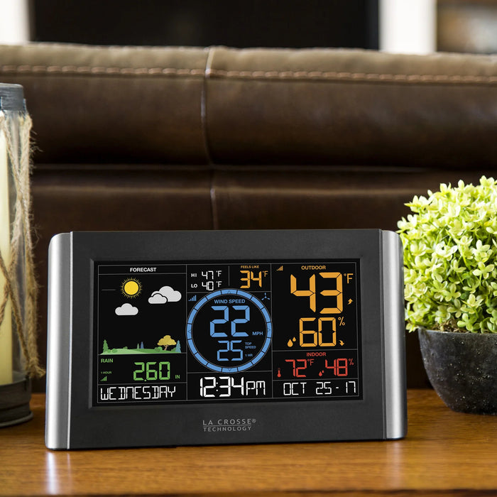 La Crosse Technology V22-WRTH Complete Personal Remote Monitoring Weather Station Lifestyle Photo On the Table