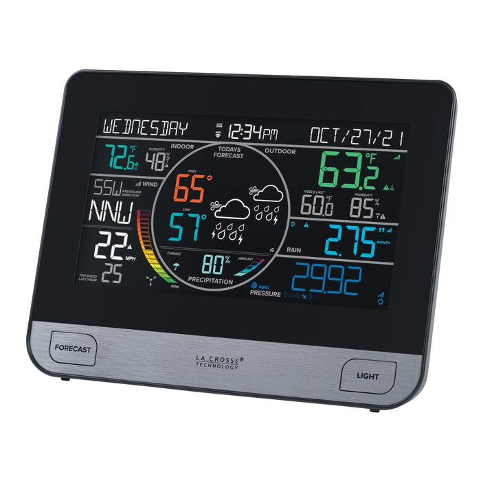 La Crosse Technology V61 (C75716) Complete Personal Remote Monitoring Wi-Fi Weather Station Body Side Profile Left