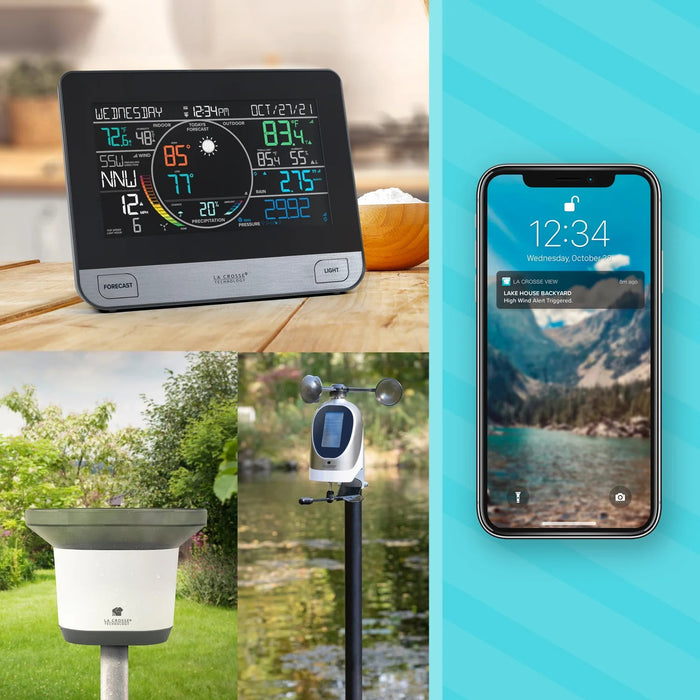 La Crosse Technology V61 (C75716) Complete Personal Remote Monitoring Wi-Fi Weather Station Lifestyle Photo Outdoors