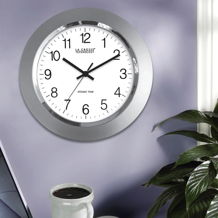 La Crosse Technology WT-3144S-INT 14-inch Atomic Wall Clock Lifestyle Photo Indoors