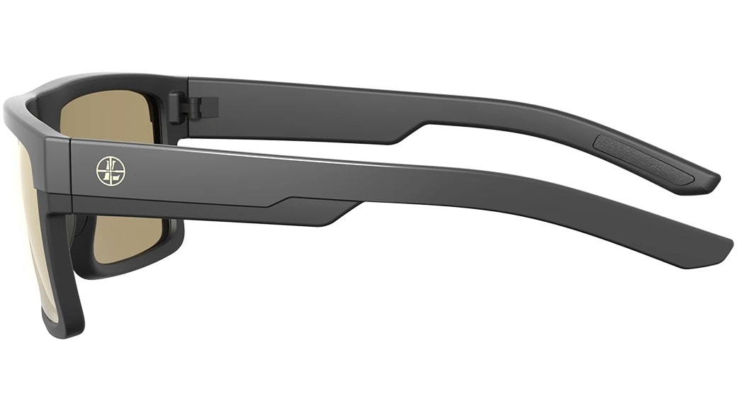 Leupold Becnara - Matte Black-Black, Orange Mirror Eyewear Body Side Profile Left