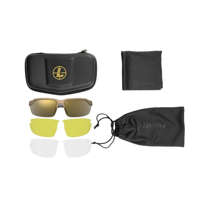 Leupold Tracer - Shadow Tan, Bronze Mirror Eyewear Included Accessories
