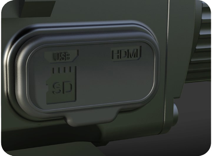 Luna Optics 6-36x50mm Gen-3 Digital Day / Night Vision Riflescope  Micro-SDHC Card/Micro USB/Mini HDMI connection ports 
