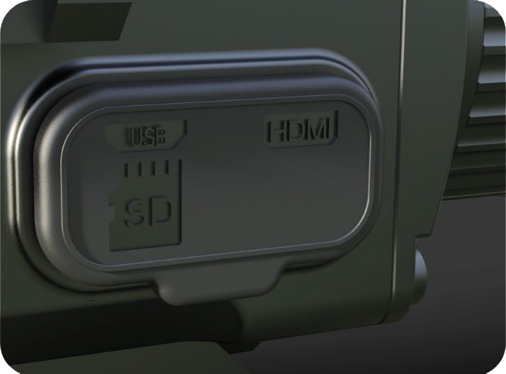 Luna Optics 6-36x50mm Gen 3 Digital Day-Night Riflescopes with 700m Laser Rangefinder Body Connection Ports