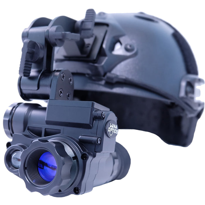 Luna Optics LN-DTM1 Digital Tactical Day-Night Vision Monocular with Helmet