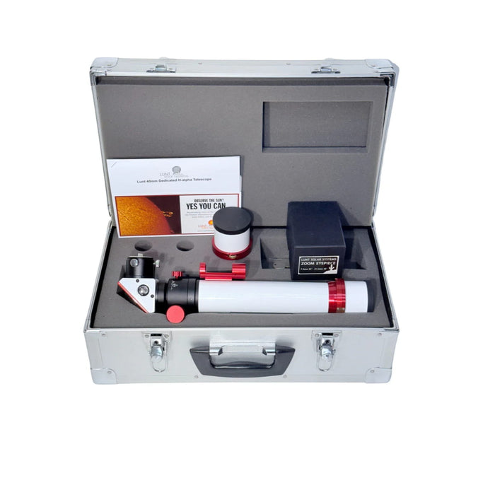 Lunt LS40THa Premium Kit - 40mm Dedicated Hydrogen-Alpha Solar Telescope in Hard Case
