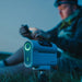 Man Imaging the Night Sky with DWARF II Smart Telescope