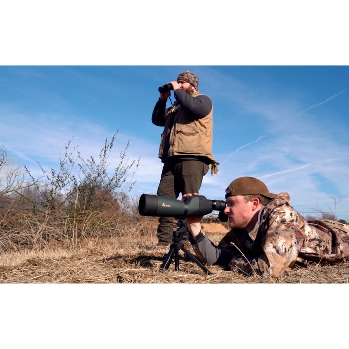 Men Using Alpen Shasta Ridge 20-60x80mm Waterproof Spotting Scope Outdoors