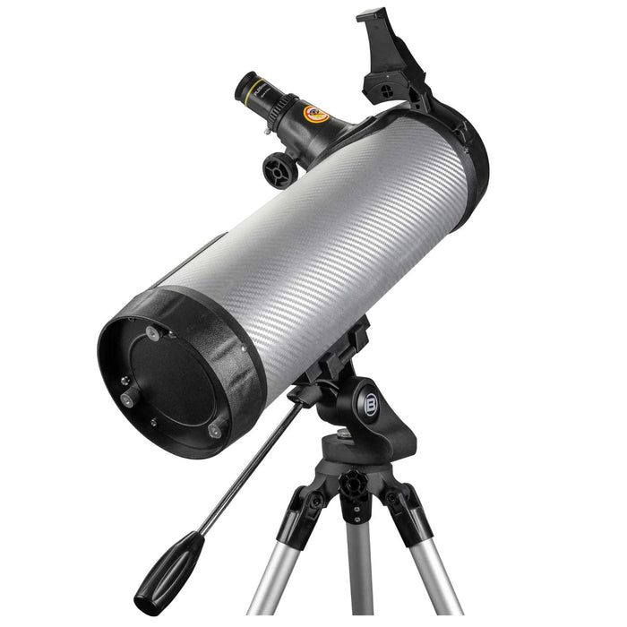 National Geographic 114mm Reflector Telescope with APP in Silver Body with Smartphone Mount