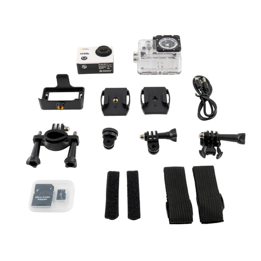 National Geographic 4K Action Camera with WiFi Included Accessories