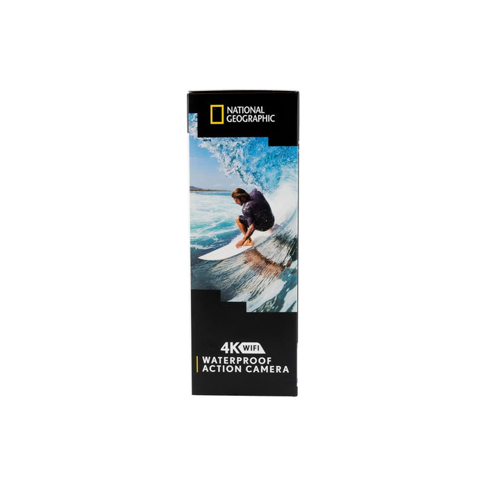 National Geographic 4K Waterproof Action Camera with WiFi Box Side Profile Left