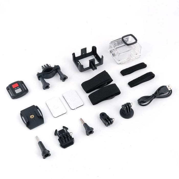 National Geographic 4K Waterproof Action Camera with WiFi Included Accessories