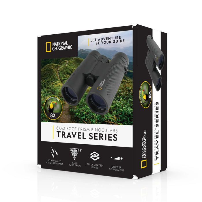 National Geographic 8x42mm Binoculars Box Side Profile