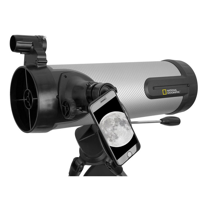 National Geographic NT114CF 114mm Reflector Telescope - Ultimate Bundle Package Telescope Body with Smartphone Adapter