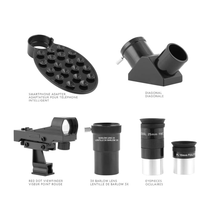 National Geographic Sky Assist 102 - Integrated App-Enabled 102 mm Astronomy Telescope with Adjustable Slow-Motion Mount Accessories