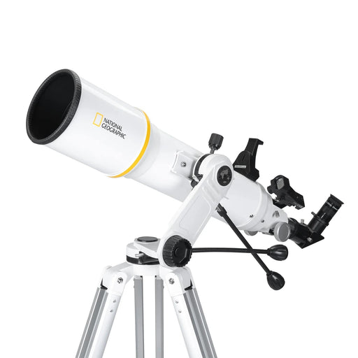 National Geographic Sky Assist 102 - Integrated App-Enabled 102mm Astronomy Telescope with Adjustable Slow-Motion Mount