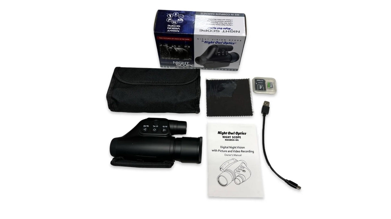 Night Owl Optics Digital Night Vision Monocular Included Accessories