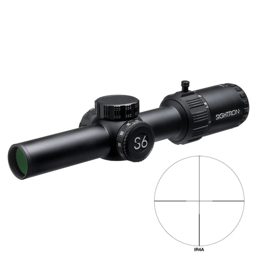 Sightron S6 1-6x24mm SFP IR4A Riflescope - and IR4A Reticle