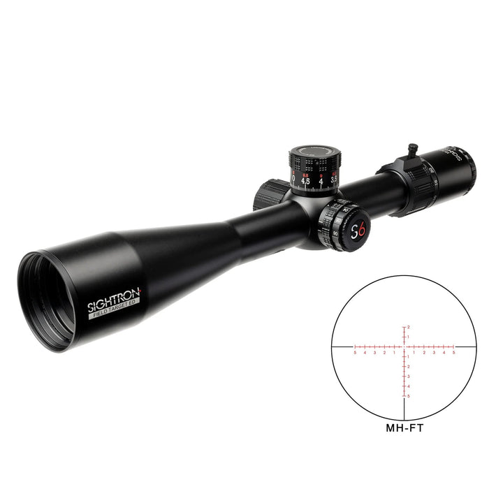 Sightron S6 10-60x56mm ED FT MH-FT Field Target Main Riflescope - and MH-FT Reticle