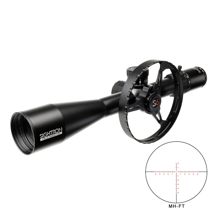 Sightron S6 10-60x56mm ED FT MH-FT Field Target Wheel Bundle - and MH-FT Reticle