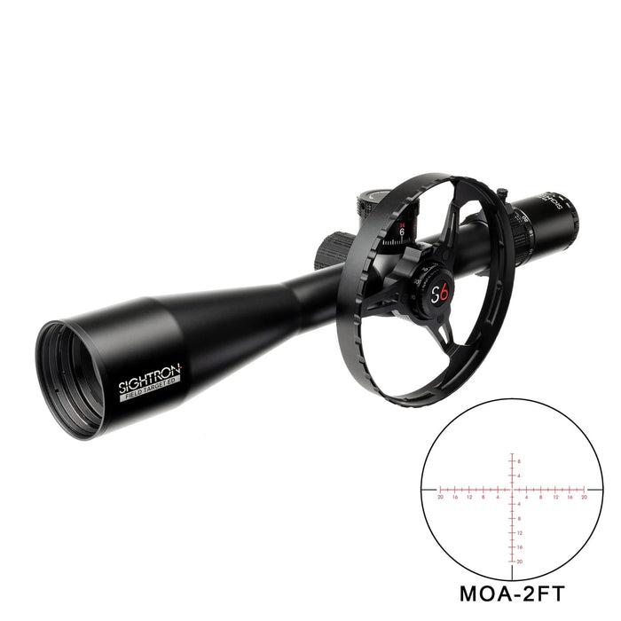 Sightron S6 10-60x56mm ED FT MOA-2FT Field Target Wheel Bundle - and MOA-2FT Reticle