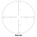 Sightron S6 10-60x56mm ED MOA-BD Bench Rest Riflescope - MOA-BD Bench Rest Reticle Diagram with Fine Crosshairs and Bracket Dot Markings