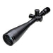 Sightron SIII 10-50x60mm SFP FCH Long Range Riflescope - Angled Front View Showing The 60mm Objective Lens, Matte Black Riflescope Body, And Central Adjustment Turrets