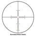 Sightron SIII PLR 10-50x60mm IR MOA-2 Zero Stop Riflescope - Illuminated MOA-2 Second Focal Plane Reticle Diagram Showing Fine Crosshairs, Center Dot and MOA Hash Marks