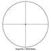 Sightron SV 10-50x60mm ED TD 0.1 MOA Zero Stop Riflescope - Target Dot 0.1 MOA Reticle Diagram Showing Fine Crosshairs and Center Target Dot